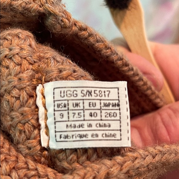 UGG Chestnut Knit Tall Boots - worn once, like new - Picture 4 of 5